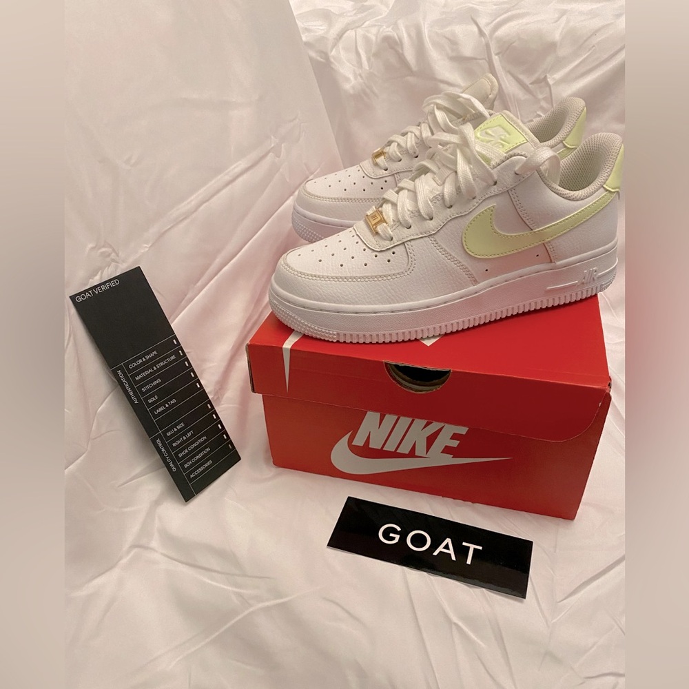 Women’s Air Force 1 Low in the color Barely Volt. Size 7.